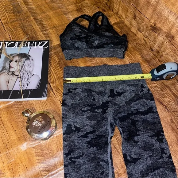 Grey camouflage gym set size S NWOT - Picture 6 of 11